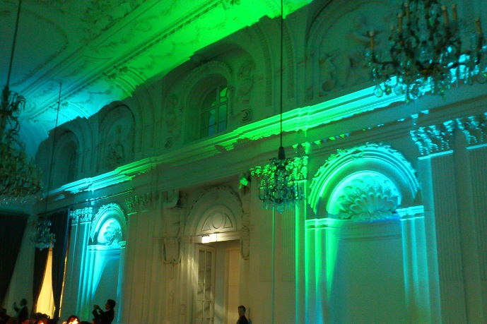 Floorspots bei Firmenfeier im Ballsaal Aachen