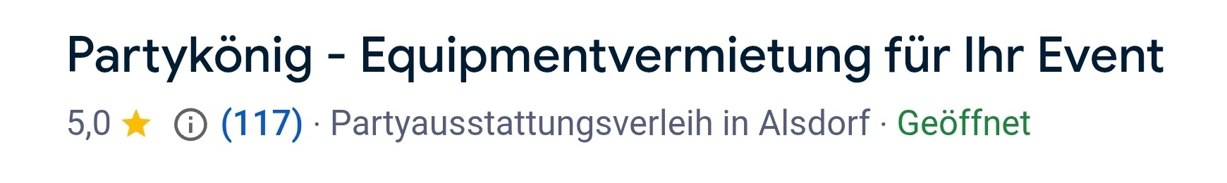 Referenzen Partykönig Alsdorf bei Aachen